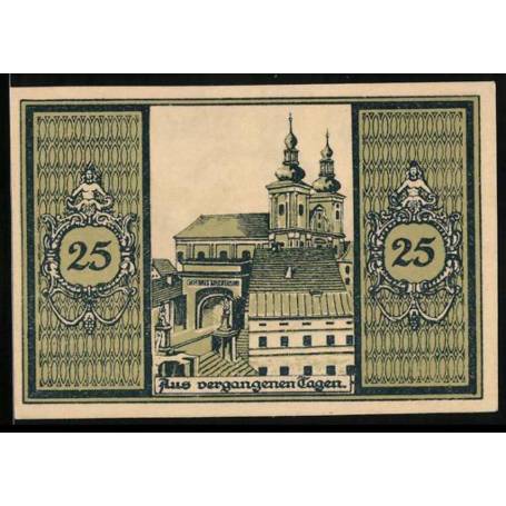 Notgeld Glatz 25 Pfennig Vue Des Armoiries De La Ville De L'Eglise