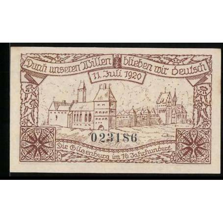 Notgeld Gilgenburg 1920 10 Pfennig Le Gilgenburg au 10eme siecle