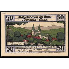 Notgeld Gernrode-Harz 1921 50 Pfennig Collegiale de St Cyriaci Cloitre