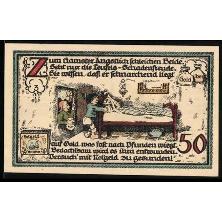 Notgeld Gatersleben 1921 50 Pfennig Eglise de Max et Moritz