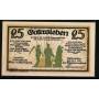 Notgeld Gatersleben 1921 25 Pfennig Le travail comme devoir de la vie Max et Moritz enchaines