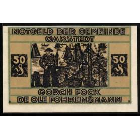 Notgeld Garstedt 50 Pfennig Gorch Fock De Ole Fohrensmann