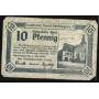 Notgeld Gardelegen EV 1920 10 Pfennig Vue du club-house Une chope de biere