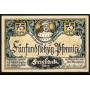 Notgeld Friesack 1921 75 Pfennig Electeur Friedrich Ier de Brandebourg Chateau de Friesack pour la guerre de 30 ans