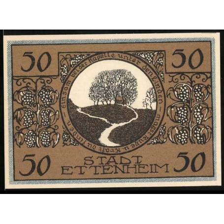 Notgeld Ettenheim 1922 Chapelle Unter Den Linden armoiries