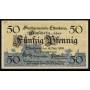 Notgeld Ettenheim 1918 50 Pfennig armoiries de la ville silhouette de la ville