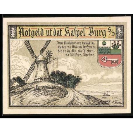 Notgeld Chateau S D 1916 50 Pfennig Moulin A Vent Et Ancienne Ferme