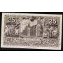 Notgeld Chateau 1918 25 Pfennig Armoiries Quartier de la rue avec l'hotel de ville