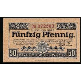 Notgeld Bocholt I. W. 1917 50 Mairie de Pfennig