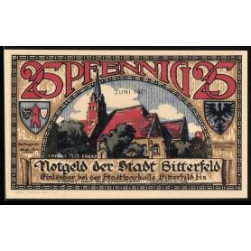 Notgeld Bitterfeld 1921 25 Pfennig Lot a l'incendie de la chapelle de la ville 1473