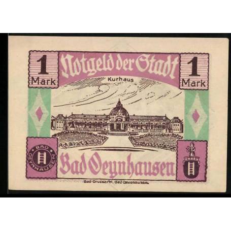 Notgeld Bad Oeynhausen 1921 1 Mark Kurhaus