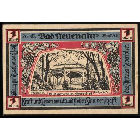 Notgeld Bad Neuenahr 1922 1 mark Willibrordus-Sprrudel