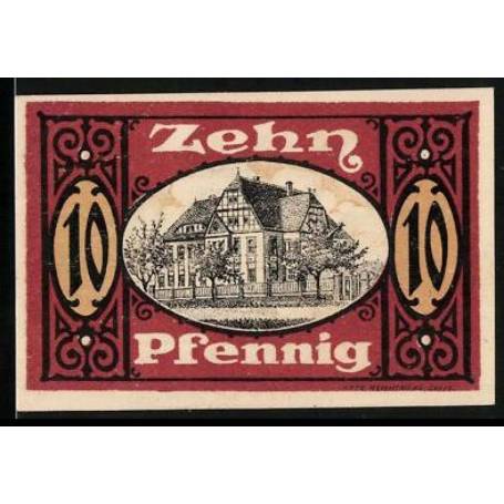 Notgeld Allstedt 1920 10 Pfennig Villa et armoiries