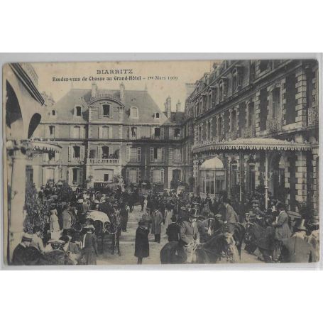 64 - Biarritz - Rendez-vous de chasse au Grand Hôtel, 1er mars 1909