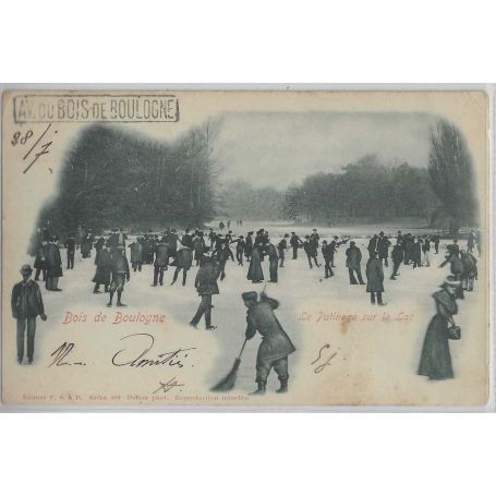 75 Paris - Bois de Boulogne, Patinage sur le Lac