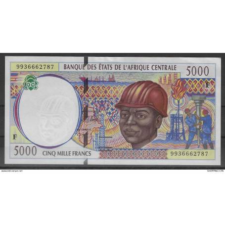 Centrafrique - Billet de 5.000 F - Neuf - Lettre F