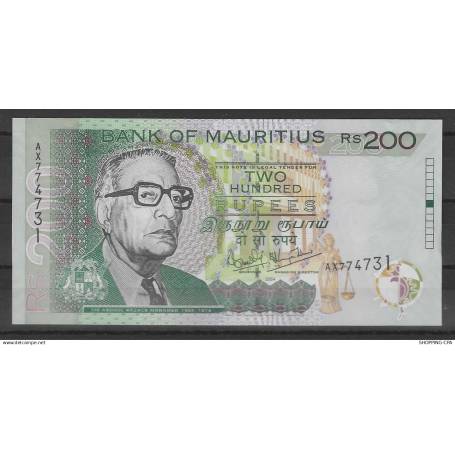 Maurice - Billet de 200 Rupees - Neuf - 2007