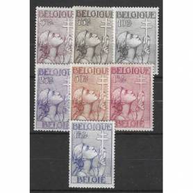 Belgique N°377/383 Neuf avec charnière