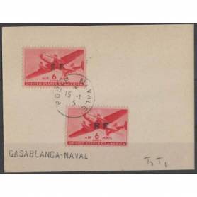 Poste aérienne militaire N° 23 et 25 Oblitérés sur fragment