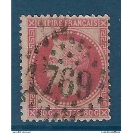 France Yvert No 32 Oblitere 80 cts Empire laure