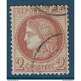 France Yvert No 51 Oblitere 2 cts Ceres dentele