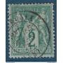 France Yvert No 74 Oblitere 2 cts Sage type II