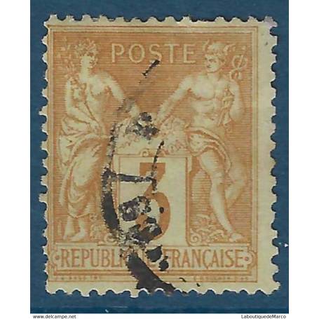 France Yvert No 86 Oblitere 3 cts Sage type II