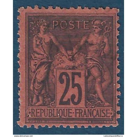 France Yvert No 91 Oblitere 25 cts Sage type II