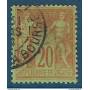 France Yvert No 96a Oblitere 20 cts Sage type II