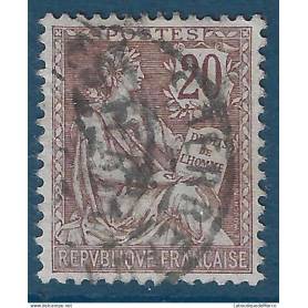 France Yvert No 126 Oblitere 20 cts Mouchon retouche