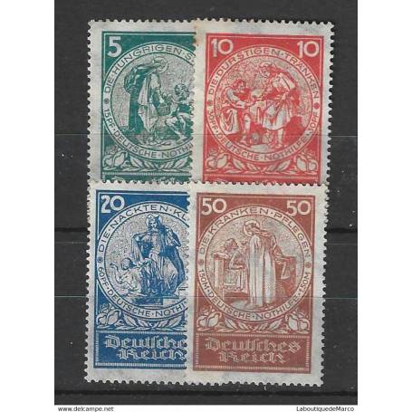 Allemagne Yvert et Tellier 344/347 Neuf avec charnière