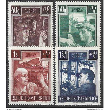 Autriche Yvert et Tellier 794/797 Neuf avec charnière