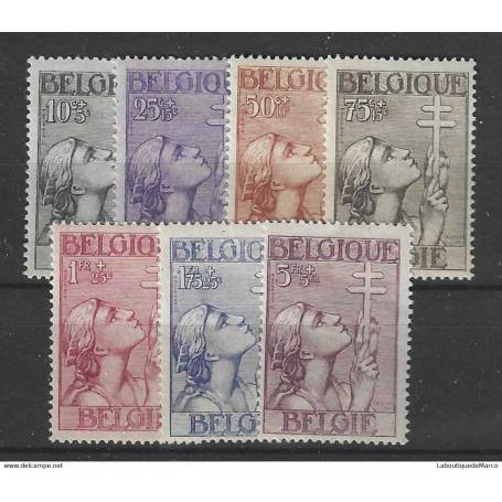 Belgique Yvert et Tellier 377/383 Neuf avec charnière