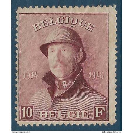 Belgique Yvert No 178 Neuf avec charniere 10 F roi casque