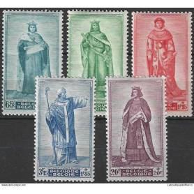 Belgique Yvert et Tellier 751/755 Neuf avec charnière