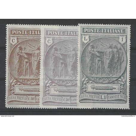 Italie Yvert et Tellier 140/142 Neuf avec charnière