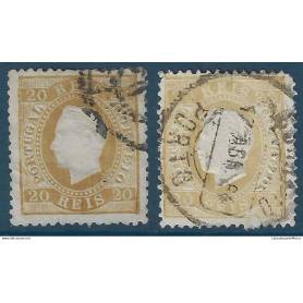 Portugal Yvert No 39A/39B Oblitere Louis 1er dentele