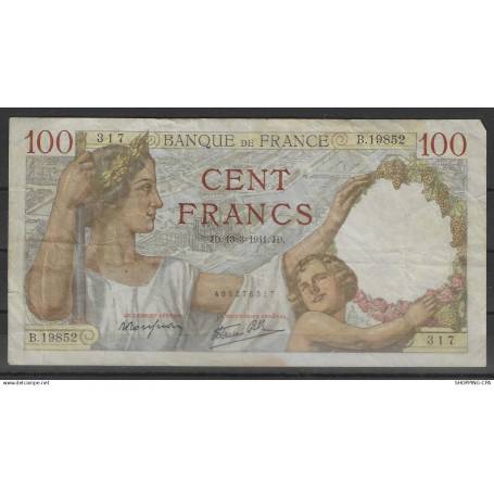 Billet de 100 Francs - Sully - 13-3-1941