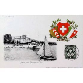 Suisse - Neuchatel - Musée et Entrée du Port