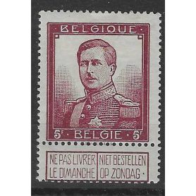 Belgique - N° 122 - Neuf avec charnière