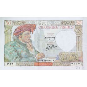 Billet 50 francs Jacques Coeur - TTB - 13-3-1941