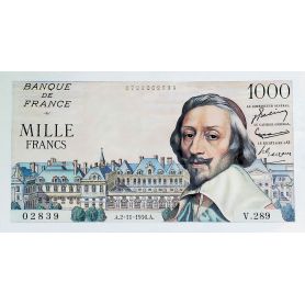 Billet de 1000 francs Richelieu - SUP - 2-11-1956