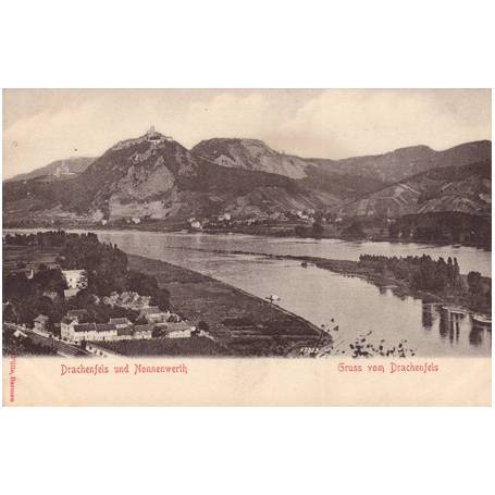 Allemagne - Drachenfels und Nonnenwerth Gruss vam Drachenfels