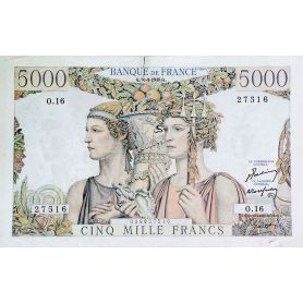 Billet 5000 francs Terre et Mer - B - 10-3-1949