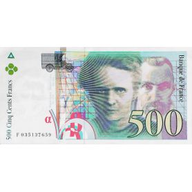 Billet 500 francs P. et M. Curie - Neuf - 1995