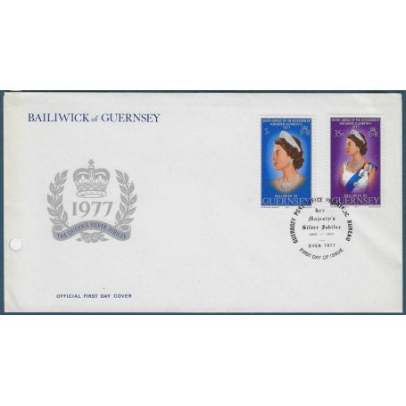 Silver Jubilé d'Elisabeth II Lot de 3 enveloppes