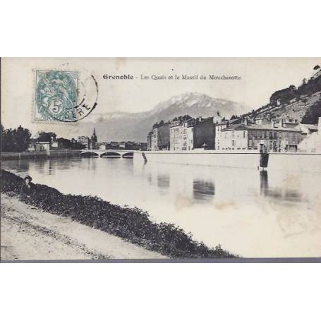 38 - Grenoble - Quais et massif du Moucherotte