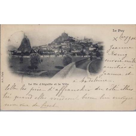 43 - Le Puy - Le pic d'Aiguille et la Ville - 1900