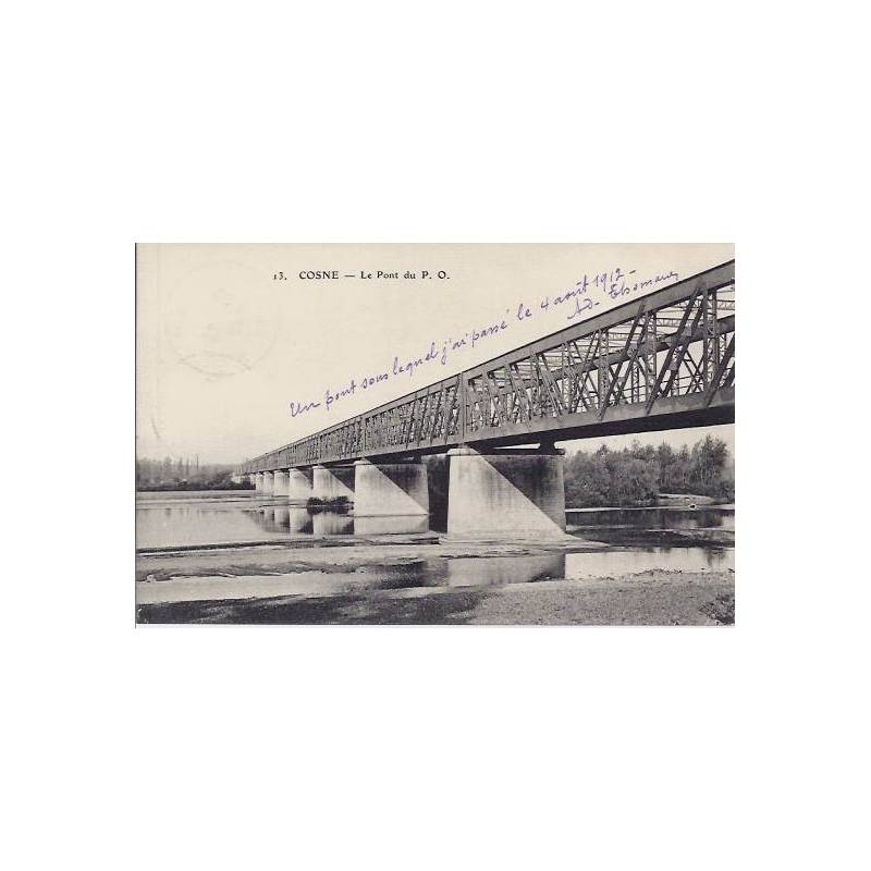 58 - Cosne - Le pont du P.O - 1912