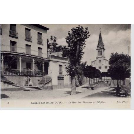 66 - Amélie les Bains - Rue des thermes et eglise